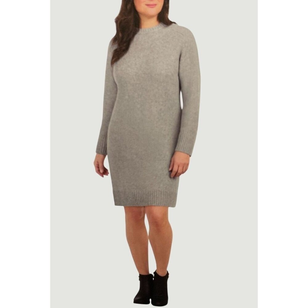 Dalia Women's XL Gray Sweater Dress Womens Long Sleeve Soft Knit N0332